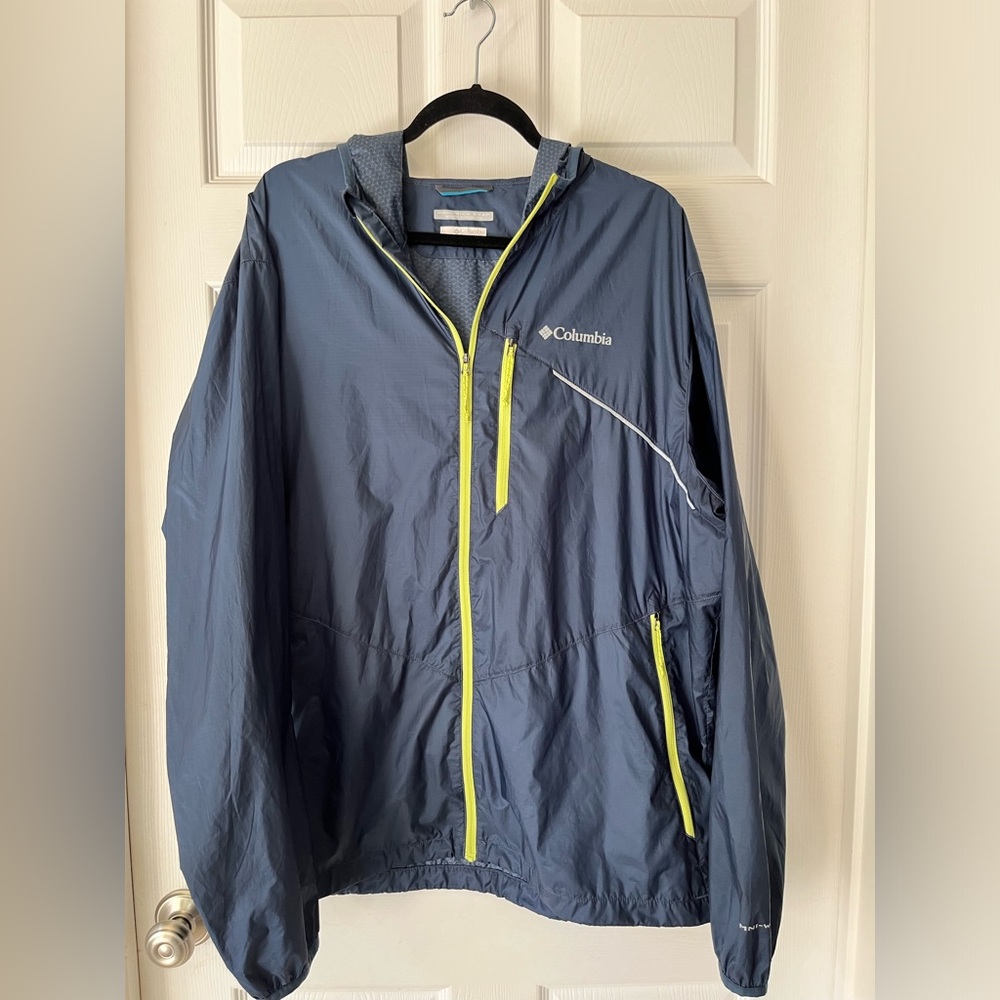 Columbia Omni-Wick Evap Wicking Accelerated Packable Zip Up Jacket size XL